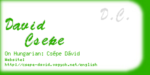 david csepe business card